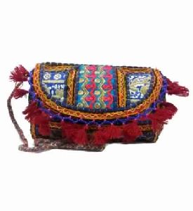 EMBROIDERY ZARI PATCH WORK INDIAN RAJASTHANI CLUTCH