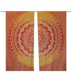 INDIAN OMBRE WALL HANGING COTTON DOOR CURTAIN