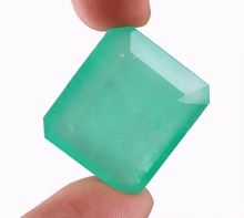 Natural octagon Colombian emerald loose gemstone