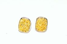 Golden Coated Druzy Studs Earrings