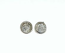 Silver Coated Druzy Studs Earrings