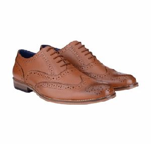 BXXY TAN COLOR GENUINE LEATHER BROGUE STYLE SHOES