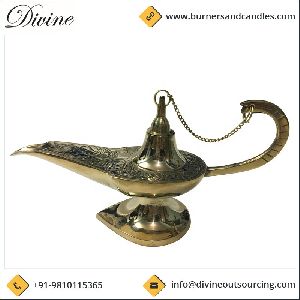 Arabian Handmade Etched Aladdin Brass Lamp