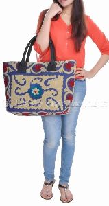 Embroidered Tote Purse Cotton Shoulder Bohemian Bag