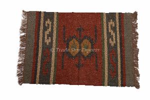 Indian Handmade Jute Kilim Rag Rug