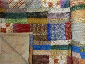 Kantha Patchwork Sari Quilt