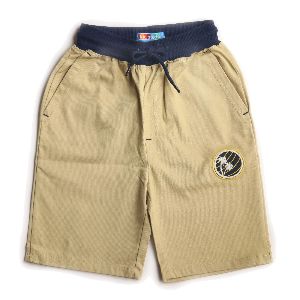 Boys BEIGE WOVEN SHORTS WITH RIB