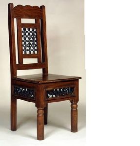 Wooden Chair with iron jali fitting