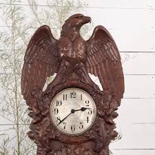 Antique Eagle Wooden Clock