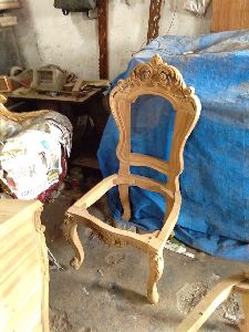 Antique Light Brown Wooden Chair