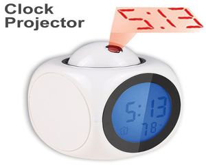 Digital LCD Projection Clock With Alarm