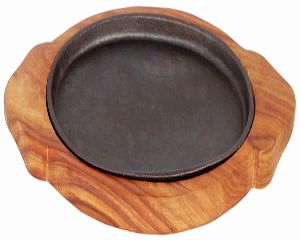 Sizzler Oval Large Solid Iron Tray Set