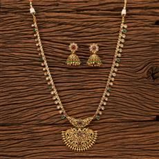 Antique Long Necklace With Gold Plating