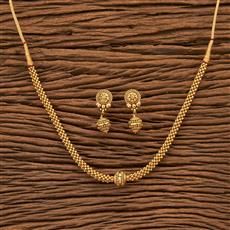 Antique Plain Necklace With Gold Plating