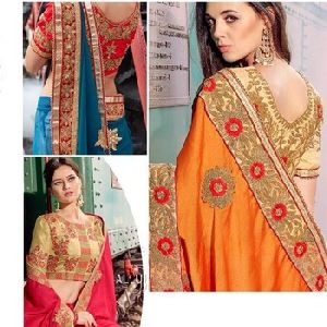 HEAVY NEW DESIGNER SAREES WITH BORDER