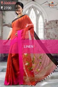 SLJ006 Linen Jamdani Saree