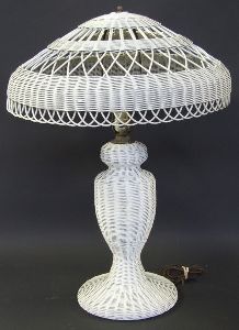 Table Top Cane Lamp