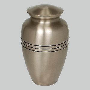 Brass Cerimation Urn for Adult Pewter Finish