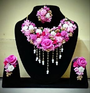 Artificial Pink Floral Set