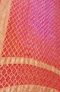 Red Banarasi Bandhani Dupatta