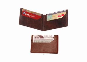 Brown color genuine leather card holder