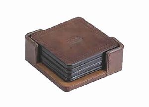 Leather Coaster Set