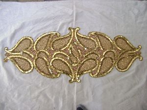 Embroidered gold Table Runner