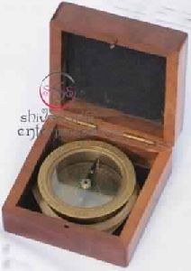 Brass Compass With Box