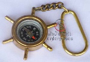 Wheel Compass Key Chain
