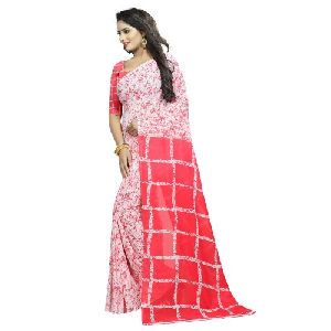 GEORGETTE SAREE IN PINK PRINTED SAREE