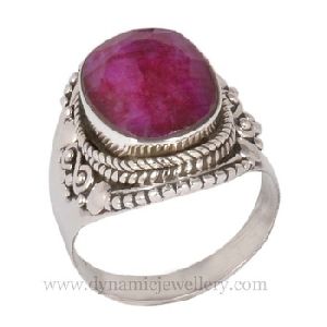 Ruby Sterling Silver Ring