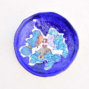 Blue Pottery Plate Wall Art