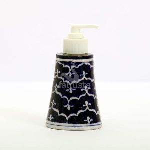 BLUE POTTERY SOAP DISPENSER