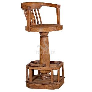 Handmade Wooden Bar Chair