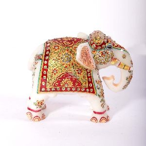 MARBLE ELEPHANT SHOWPIECE