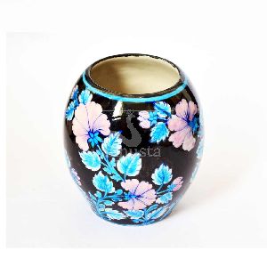 SUSAN PINK LILIES POTTERY VASE