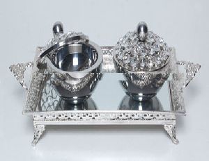 Aluminium Metal Crystal Bowl Set Handicrafts