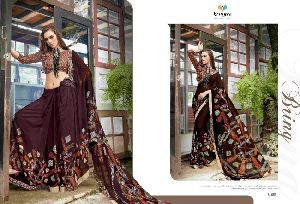 georgette art silk designer printed sarees