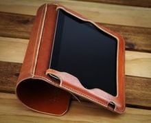 custom made leather tablet covers available with logo print and embossing