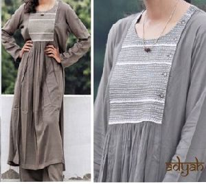 Elegant Grey Long Kurti