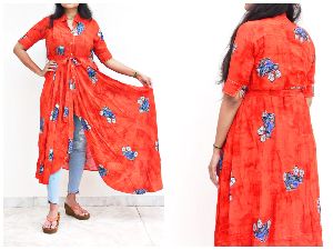 Red Runaway Long Kurti