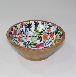 antique carved wooden bowl