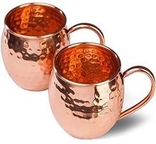 MOSCOW MULE BEAR MUGS COPPER MUGS SMOOTH PURE COPPER MUG WITH BRASS HANDLE and NICKLE LINED INSIDE