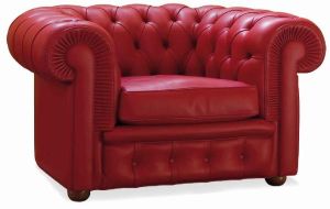 CHESTERFIELD LEATHER ARM SOFA