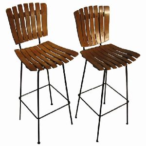 IRON and WOODEN BAR CHAIRS
