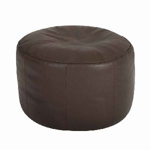 Leather footstool