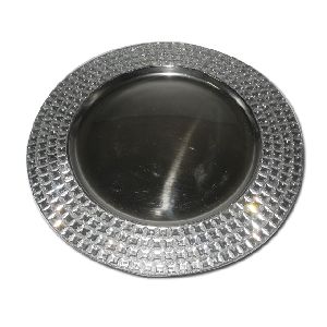 DINNERWARE GOLD AND SILVER CHARGER PLATE