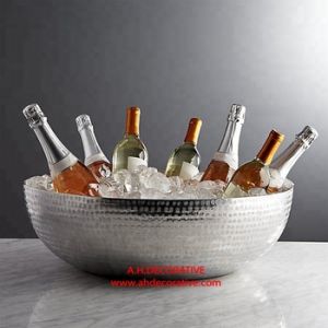 Metal Hammered Champagne Bowl