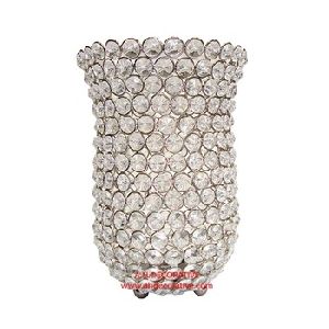 Silver Crystal Votive T-light Holder