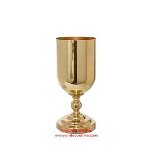 Small Gold Metal Table Vase